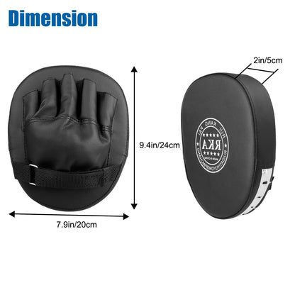 Elevate Your Training with 2Pcs Premium Boxing Mitts - Durable PU Leather Hand Pads for MMA, Kickboxing, and Sparring