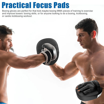 Elevate Your Training with 2Pcs Premium Boxing Mitts - Durable PU Leather Hand Pads for MMA, Kickboxing, and Sparring