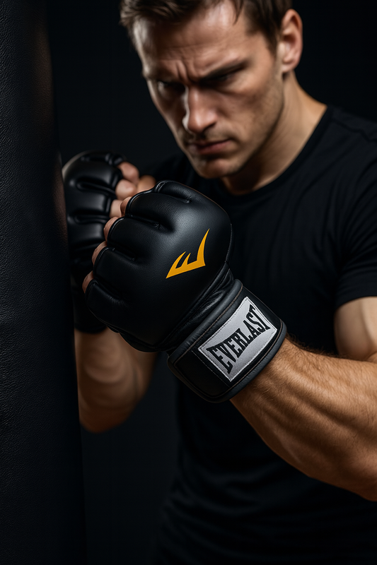 Unleash Your Potential with Everlast S/M Wrist Wrap Heavy Bag Gloves in Black – Perfect for Ultimate Mitt, Reflex, and Bag Training!